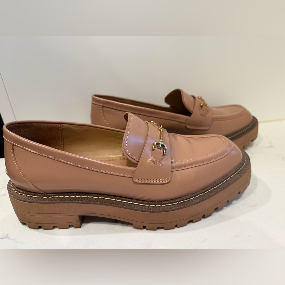 Sam Edelman x Anthropologie Laurs Lug Sole Loafer in Maple Sugar (Nude) US 8.5 - Picture 8 of 16